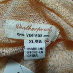 Weatherproof Vintage Ladies' Slub Hoody, XL, Peach